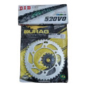 Kit Transmissao Relacao Xt660 Xt660r 2005 A 17 Durag / Did Prateado