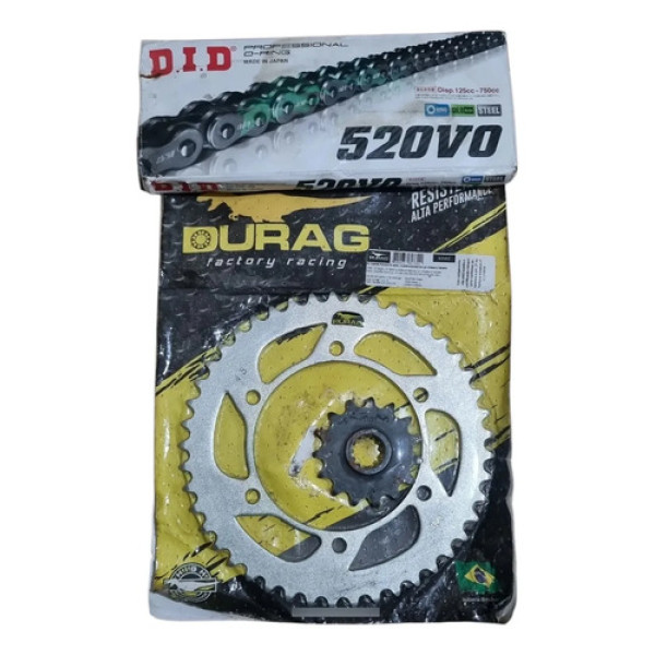 Kit Transmissao Relacao Xt660 Xt660r 2005 A 17 Durag / Did Prateado