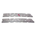 Par Emblema Tanque Honda Cb 400 (sem Cor) Detalhes 54427 Prata Polido