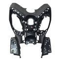 Carenagem Protetor Pernas Yamaha Xmax 250 21 24 C/det 62728 Preto