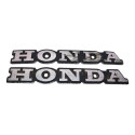 Par Emblema Tanque Honda Cb 400 Original Detalhes 54404 Prateado