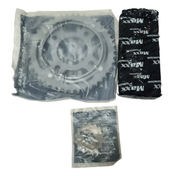Kit Relação Titan 00/04 Cg 125 / Fan 125 05/08 Maxx Premium Cinza