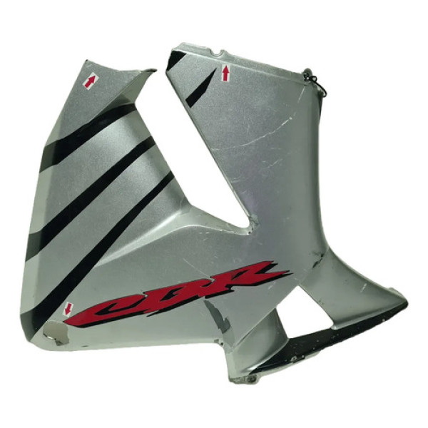 Carenagem Lateral Dir Honda Cbr600rr 01 06 P/recuperar 64181 Prata/preto