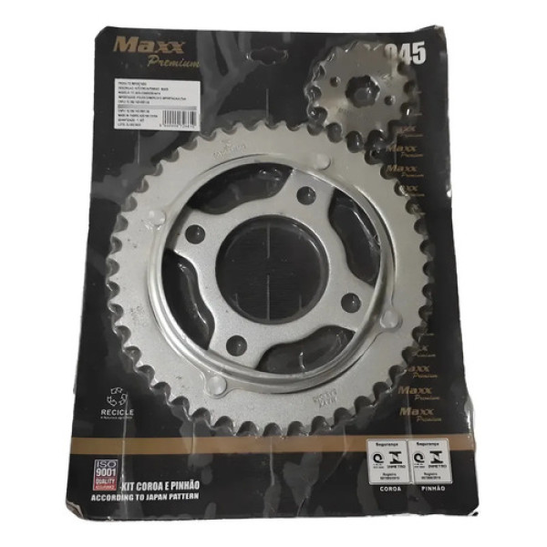 Kit Coroa Pinhão Cg Fan 125 05/08 Cg 125 Titan 00/04 44/14 Prateado