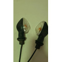 Par De Piscas Trasei Honda Cg 160 Fan_titan_start Orig 63583 Preto/lente Cristal