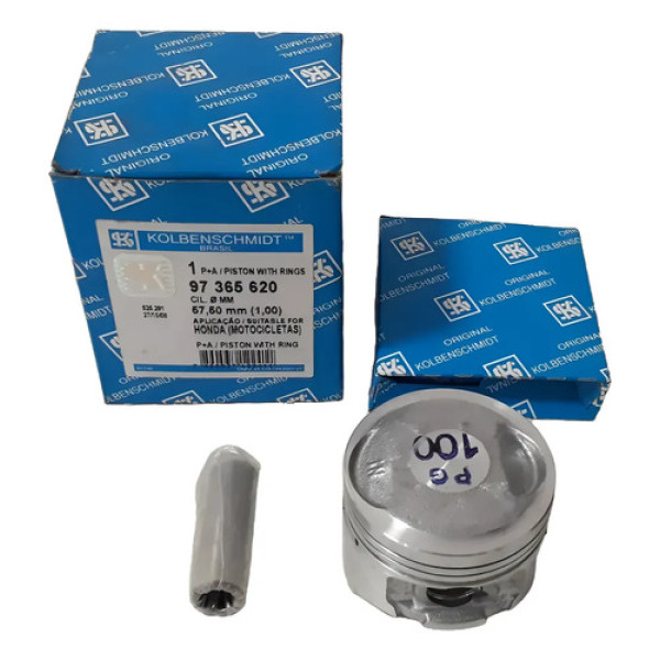 Kit Pistão Anéis 1.00 57,50mm Titan Fan Bros 125 02/08
