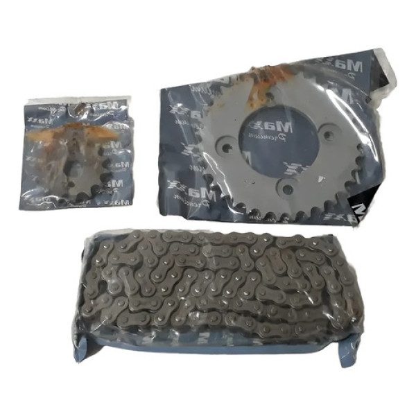 Kit Relação Honda Pop 100 2010 Até 2012 Maxx 428h X 106l Prata