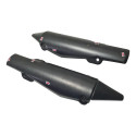 Par Protetor Escapamento Yamaha Xt 660 12/18 Detalhe 54150 Cinza-escuro