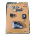 Trava De Disco Anti Furto Onguard 5051 - 5mm 0138 Preto E Cinsa