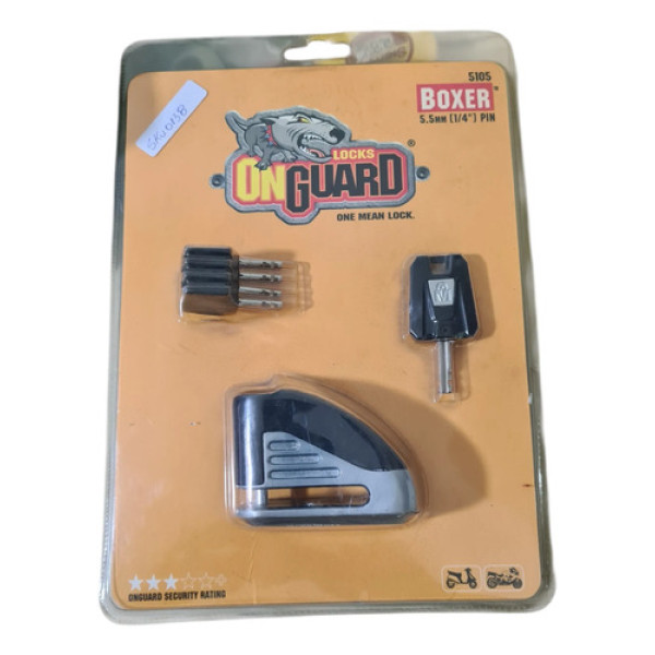 Trava De Disco Anti Furto Onguard 5051 - 5mm 0138 Preto E Cinsa