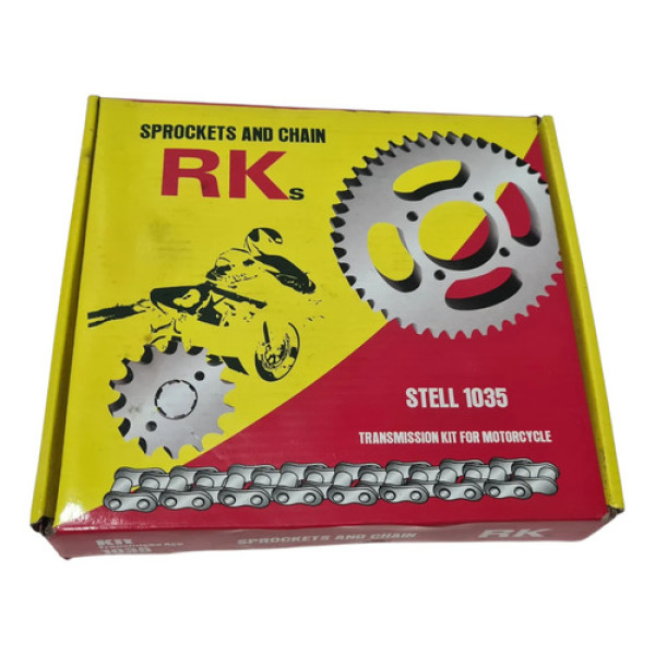 Kit Relação Transmissão Titan 150 Sem Retentor Rk Amarelo