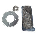 Kit Relação Transmissão Biz 125 05-25 Pop 100/110i Biz 100 Cinza