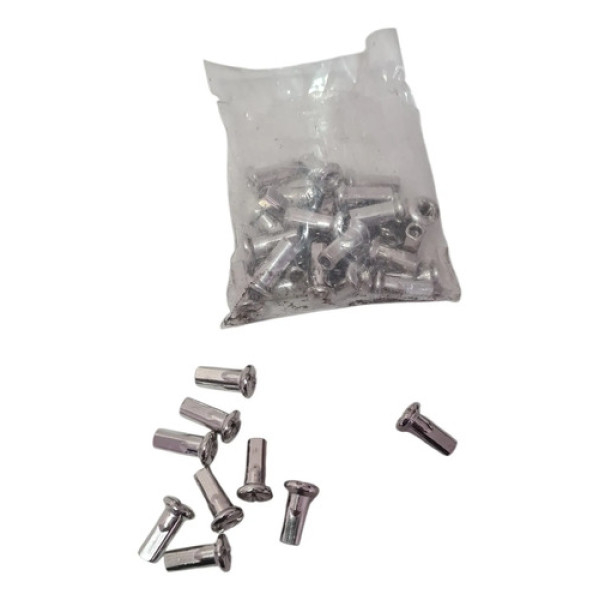 Niples Dianteiro / Traseiro Para Motos C/ 37 Un 0191 Prateado 16 Mm