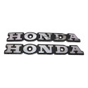 Par Emblema Tanque Honda Cb 400 Original Detalhes 54404 Prateado