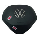 Tampa Capa Airbag Nivus Virtus Tcross Taos 22-25 C/detalhes Preto
