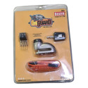 Trava De Disco Anti Furto C/cabo Onguard 5051 - 5mm 0137 Cinza