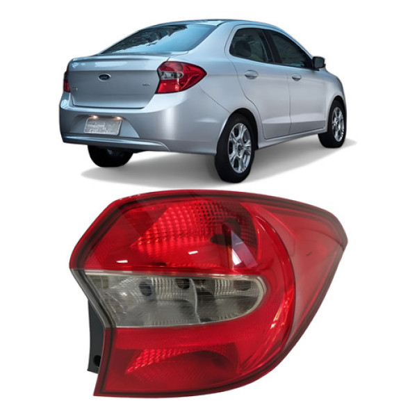 Lanterna Traseira Ford Ka+ Sedan 2015 A 2018 Fume Lado Direito/passageiro Fumê
