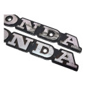 Par Emblema Tanque Honda Cb 400 Original Detalhes 54404 Prateado