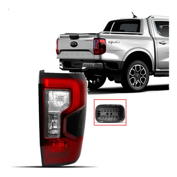 Lanterna Traseira Ranger Cd Limited 23 24 25 Led Direito Direito/passageiro