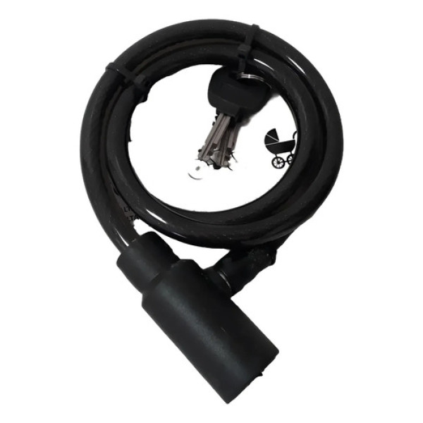 Cadeado Trava Espiral 12x1000mm Preto