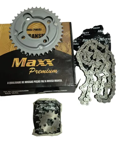 Kit Relação Dafra Kansas 150 Aço 1045 Transmissão Kansas 150 Cinza