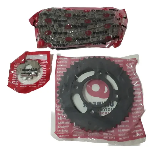 Kit Relação Cg 125 2000 Á 2008 Unibear C/retentor Prateado