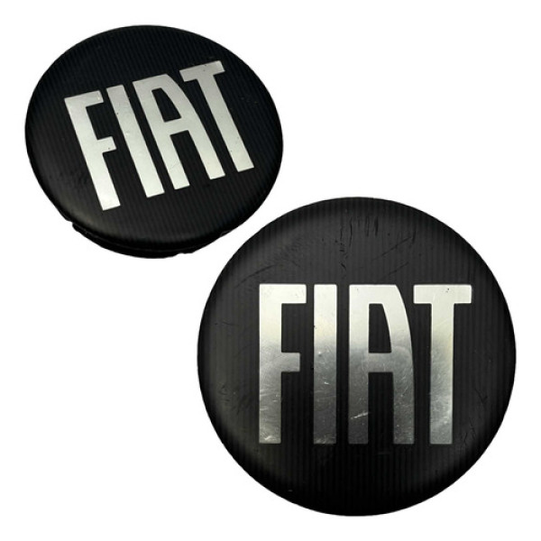 Emblema Calota Central Fiat Strada 2023 Preto