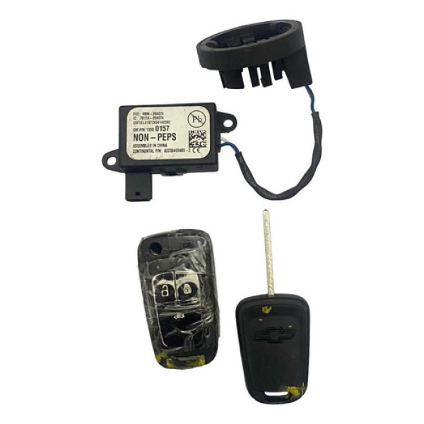 Kit Antena Imobilizador Chave Canivete Cobalt 1.8 2013 2016 Preto