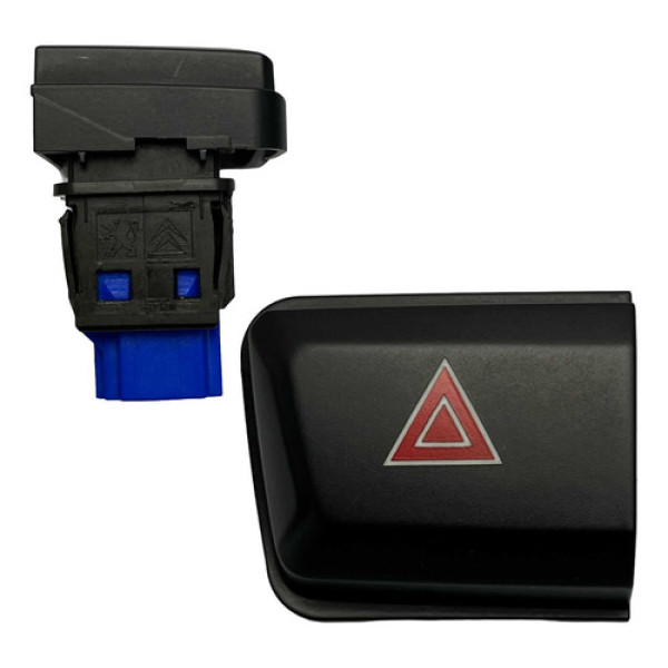 Botão Pisca Alerta Peugeot 208 2013/2019 | 9675091620 Preto