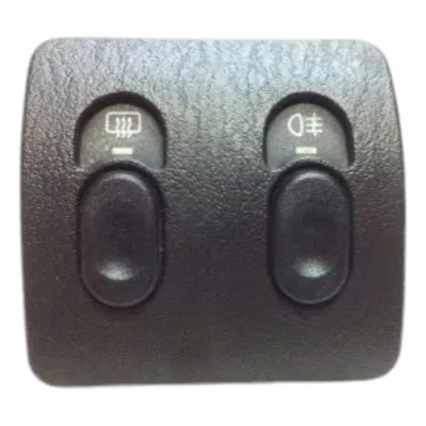 Moldura Botão Desembaçador Milha Neblina Original Neon Preto
