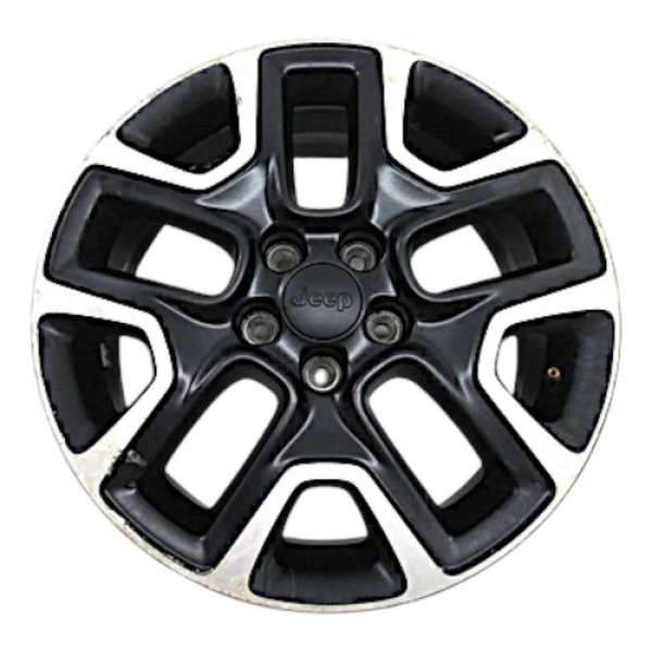 Roda Jeep Compass Trailhawk 2021 Aro 17 C/ Detalhes Pintura Preto Com Prateado