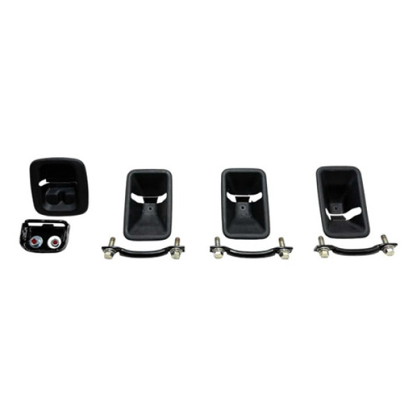 Kit 4 Batentes Do Banco Traseiro Pajero Full 2008 A 2020 Preta