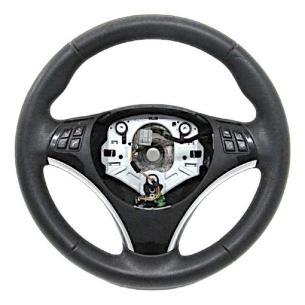 Volante C/ Comandos Bmw 320i E90 2006 A 2011 C/ Detalhes Preto