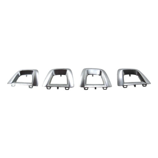 Kit 4 Molduras Parachoque Dianteiro Mercedes Glc43 Amg 17/19 Cromado