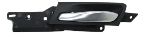 Maçaneta Interna Dianteira Esquerda Bmw X5 2007 A 2013 Preto E Prateado Dianteira