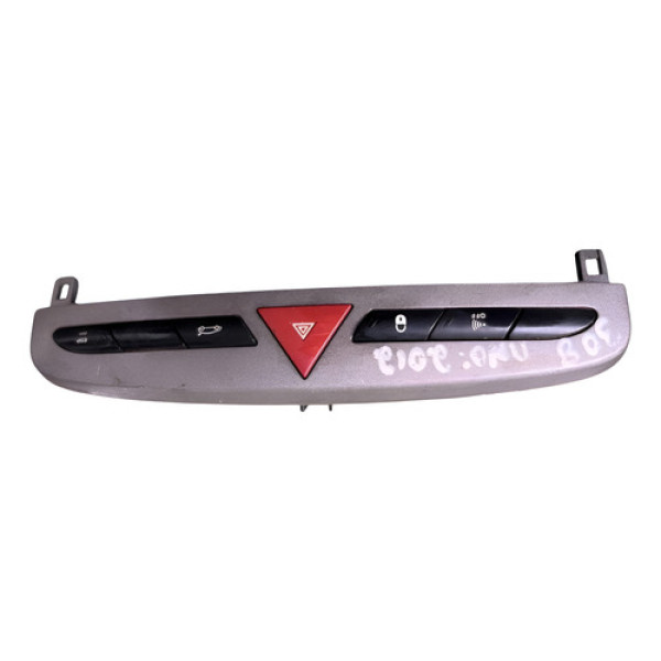 Botão Comando Pisca Alerta Peugeot 308 2012 A 2016 706310 Cinza