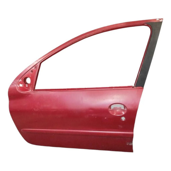 Porta Dianteira Esquerda  Peugeot 207 2012 Com Detalhe Dianteira Esquerdo Vermelho