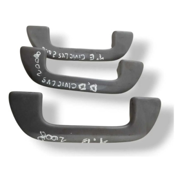 Kit Puxador Alça Teto Pqp Honda Civic Lxs 2008/2009/2010 Preto