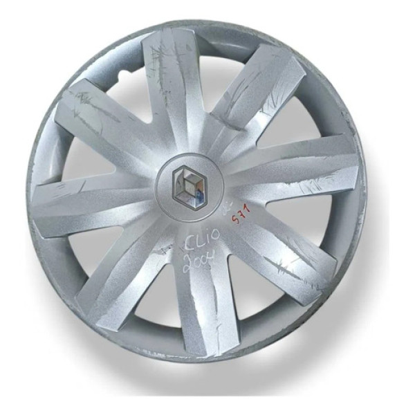 Calota Roda Aro 14 Renault Clio 1.0 2004/2007 =2 8200453176 Prateado