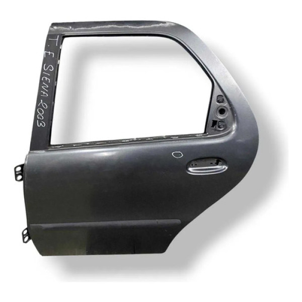 Porta Traseira Esquerda Fiat Siena 2005 2006 2007 Detalhe Traseira Esquerdo Cinza-escuro