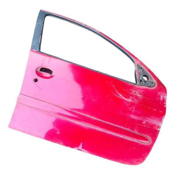 Porta Dianteira Direita Peugeot 206 1.4 4p 2001/2004 Detalhe Dianteira Direita Vermelho