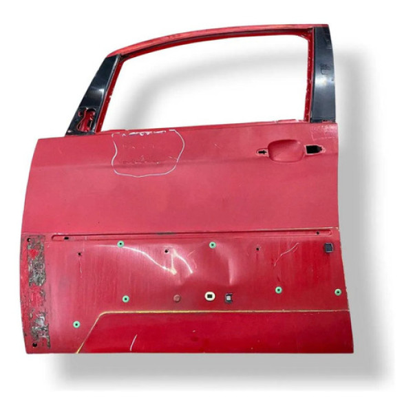 Porta Dianteira Esquerda  Fiat Idea 2013 2014 2015 Detalhe Dianteira Esquerdo Vermelho