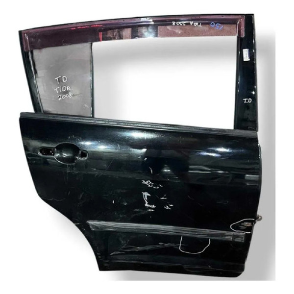 Porta Traseira Direita Nissan Tiida 2008 2009 A 2012 Detalhe Traseira Direito Preto