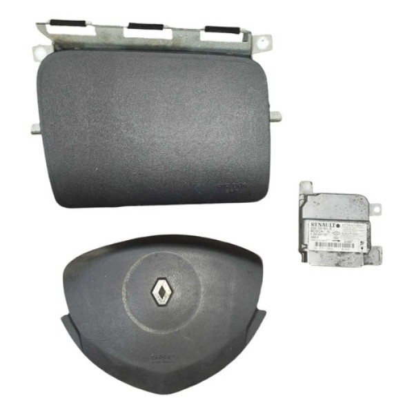 Kit Airbag 1.6 Renault Clio 2007 2008 2009 2010 2011 2012 Cinza