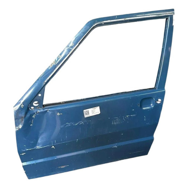Porta Dianteira Esquerdo 1.3 Fiat Fiorino 2005 2006 Detalh Traseira Esquerda Azul