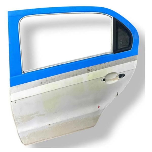 Porta Traseira Esquerda Volkswagwn Voyage 2014 Detalhe Traseira Esquerda Azul