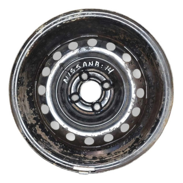 Roda Ferro Estepe Avulsa Aro 14 Nissan Versa Preto