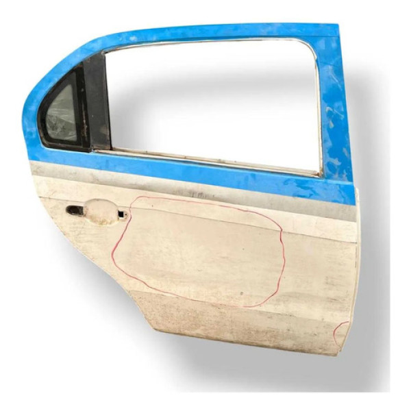 Porta Traseira Direita Vw Voyage 2014 2015 2016 C/detalhe Traseira Direita Branco