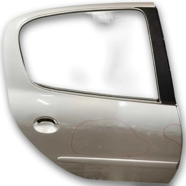Porta Traseira Direita Peugeot 207 2008 2009 /2013  Detalhe Traseira Direita Prateado