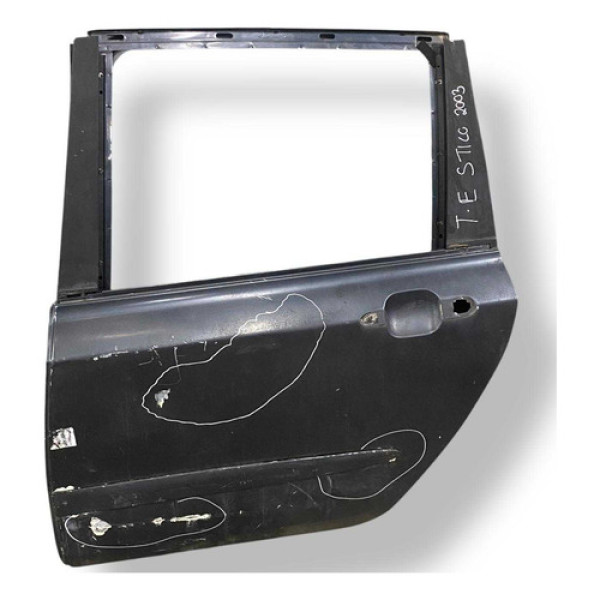 Porta Traseira Esquerdo Fiat Stilo 2003 2004 2005 Detalhe Traseira Esquerdo Cinza